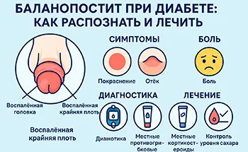 Баланопостит при диабете: как распознать и лечить